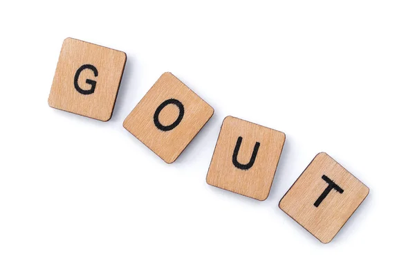 La palabra GOUT — Foto de Stock