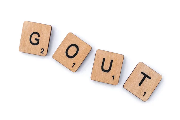 La palabra GOUT — Foto de Stock