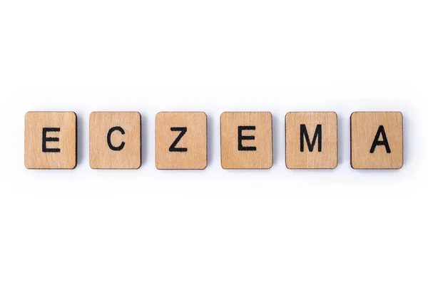 La palabra ECZEMA — Foto de Stock