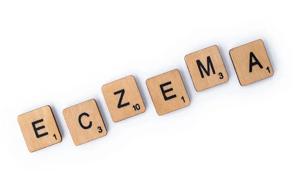 शब्द ECZEMA — स्टॉक फ़ोटो, इमेज