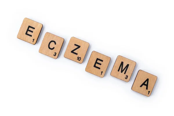 La palabra ECZEMA — Foto de Stock