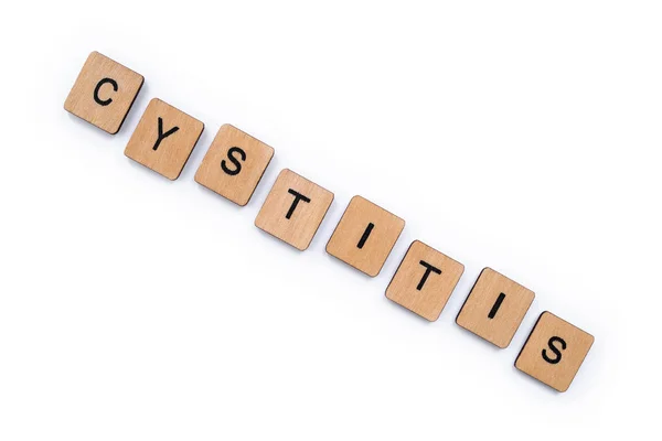 The word CYSTITIS — Stock Photo, Image