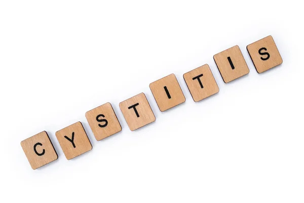 The word CYSTITIS — Stock Photo, Image