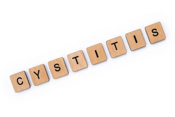 The word CYSTITIS — Stock Photo, Image