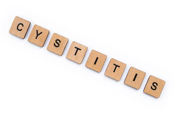 The word CYSTITIS — Stock Photo, Image