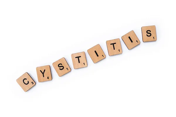 The word CYSTITIS — Stock Photo, Image