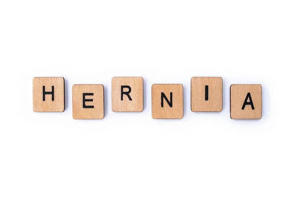 La palabra HERNIA — Foto de Stock