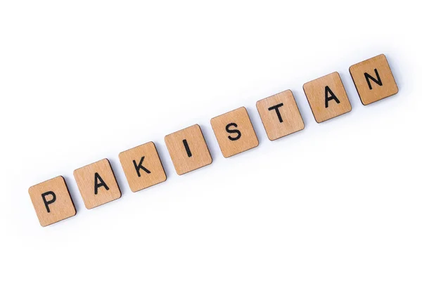 Het woord Pakistan — Stockfoto