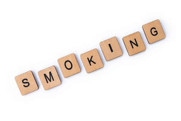 Slovo Kouření — Stock fotografie