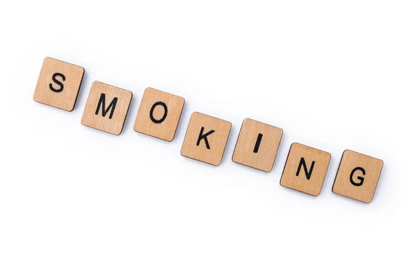 A palavra SMOKING — Fotografia de Stock