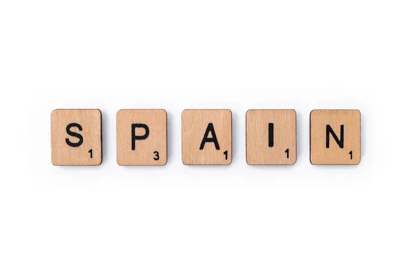 Das Wort Spanien — Stockfoto