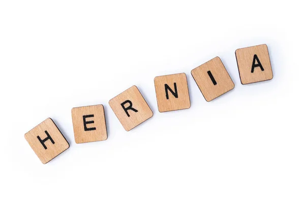 The word HERNIA — Stock Image The word HERNIA Royalty Free Stock Photos