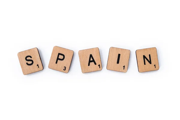 Das Wort Spanien — Stockfoto