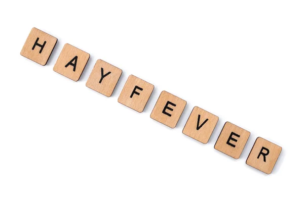 Het woord Hayfever — Stockfoto