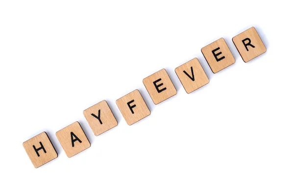 Słowo Hayfever — Zdjęcie stockowe