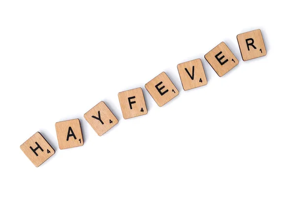 Het woord Hayfever — Stockfoto