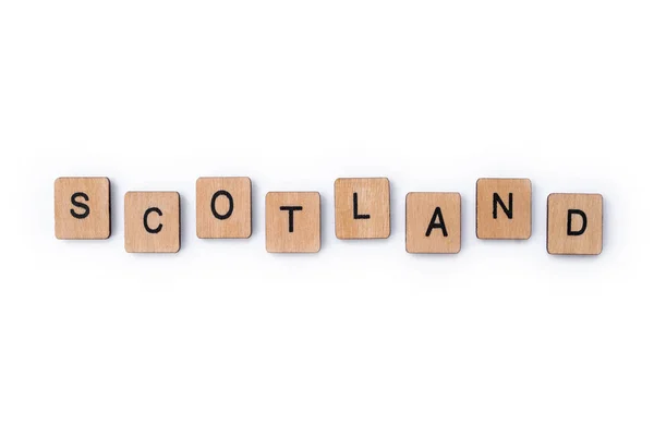 Słowo Szkocja — Zdjęcie stockowe