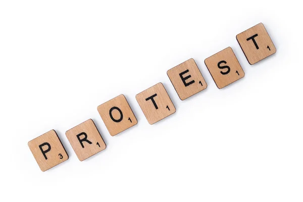 La parola PROTEST — Foto Stock