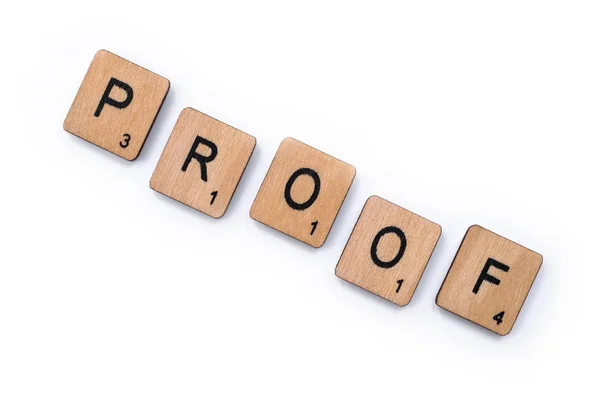 The word PROOF — Stock Photo, Image