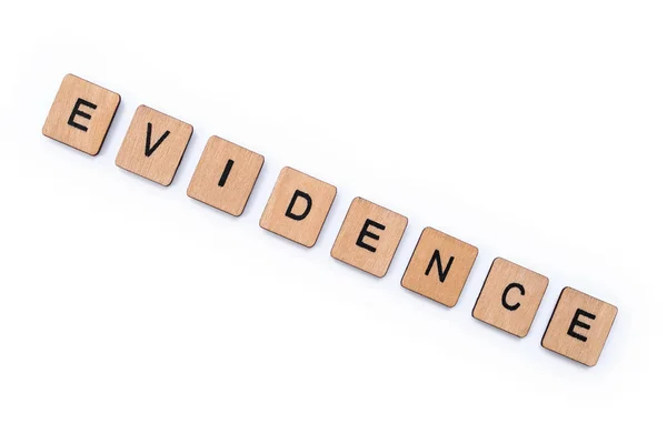 The word EVIDENCE — Stock Photo, Image