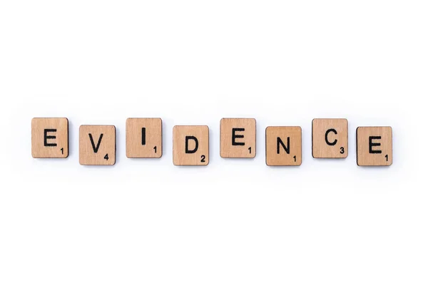 The word EVIDENCE — Stock Photo, Image