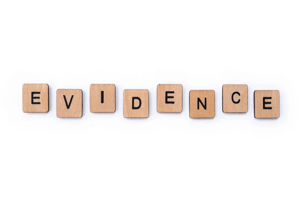 The word EVIDENCE — Stock Photo, Image