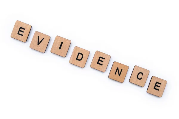The word EVIDENCE — Stock Photo, Image