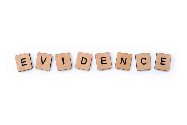 The word EVIDENCE — Stock Photo, Image