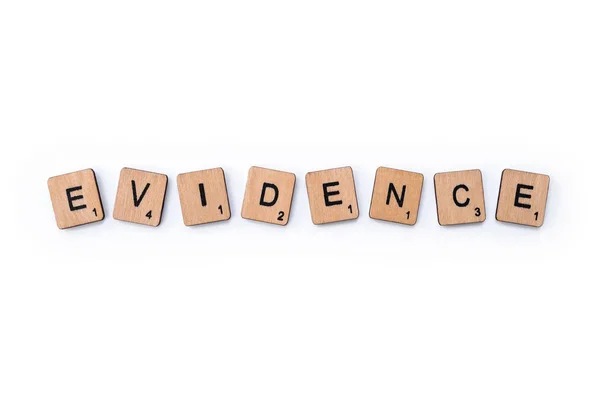 The word EVIDENCE — Stock Photo, Image