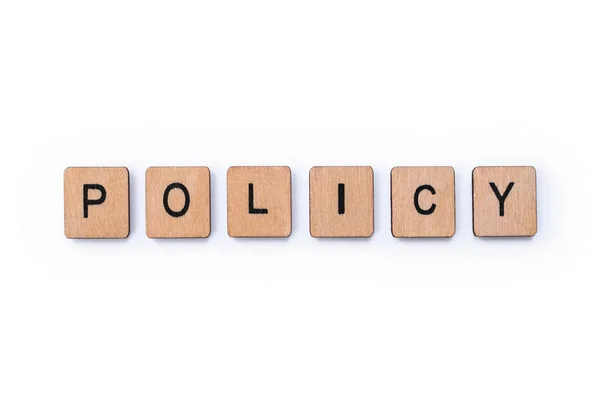 Het woord beleid — Stockfoto