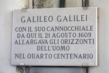 Venedik 'te Galileo Galile Plaketi