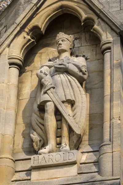 Rzeźba króla Harolda w opactwie Waltham — Zdjęcie stockowe