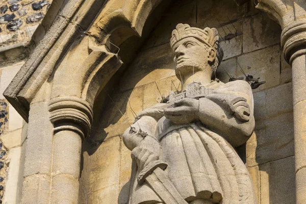 Scultura di re Harold all'abbazia di Waltham — Foto Stock