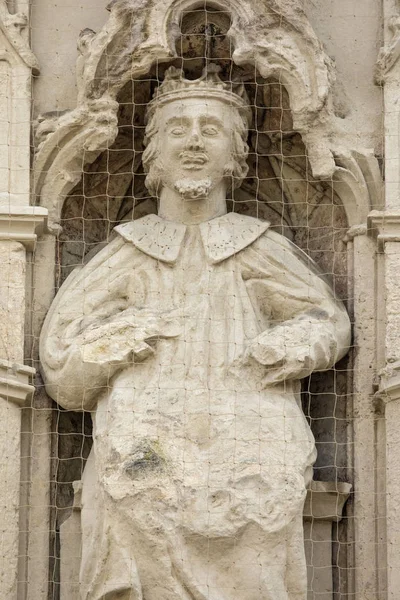 Zewnętrzna rzeźba w katedrze Exeter — Zdjęcie stockowe