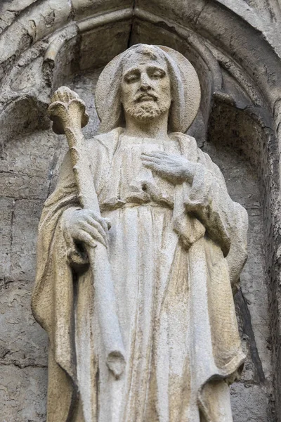 Exeter Katedralinin Dışında Heykel — Stok fotoğraf