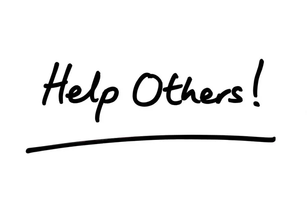 Help Others Handwritten White Background — Stock Photo, Image