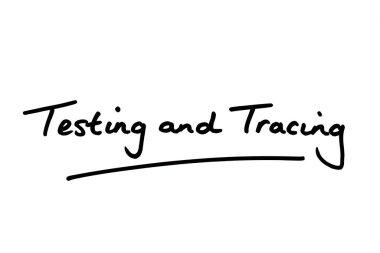 Beyaz bir arkaplanda el yazısı test ediliyor ve takip ediliyor.