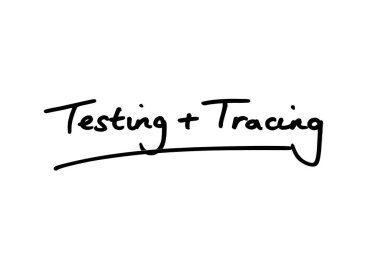 Beyaz bir arkaplanda el yazısı test ediliyor ve takip ediliyor.