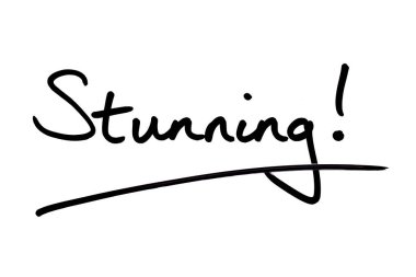 Çarpıcı kelimesi! Beyaz bir arkaplanda el yazısı.