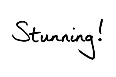 Çarpıcı kelimesi! Beyaz bir arkaplanda el yazısı.