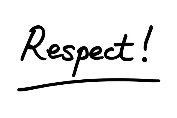 Respect Handwritten White Background — Stock Photo, Image