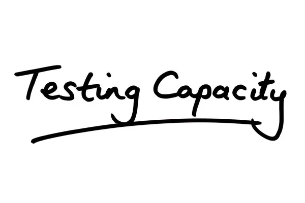 Testing Capacity Handwritten White Background — Stock Photo, Image