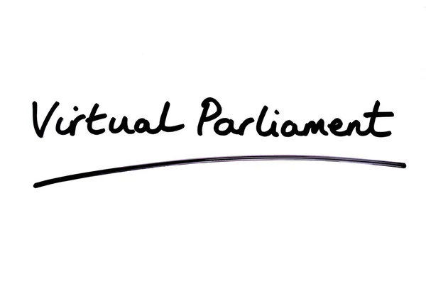 Parlamento Virtual Escrito Mano Sobre Fondo Blanco — Foto de Stock