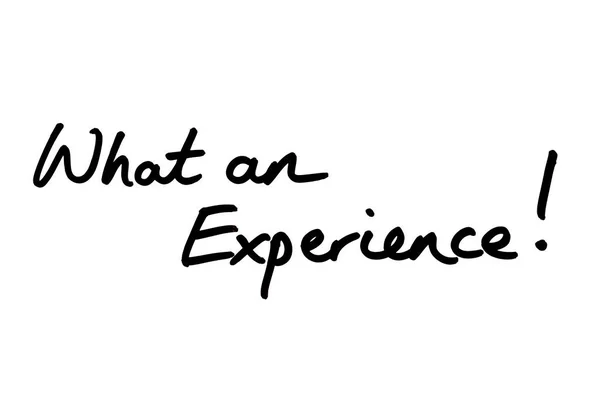 What Experience Handwritten White Background — Stock Photo, Image