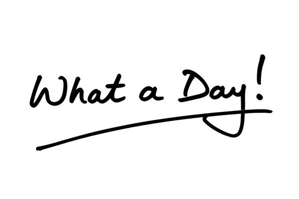 What Day Handwritten White Background — Stock Photo, Image