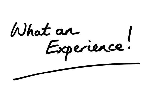 What Experience Handwritten White Background — Stock Photo, Image