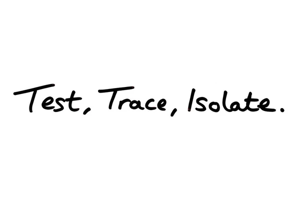 Test Trace Isolate Handwritten White Background — Stock Photo, Image