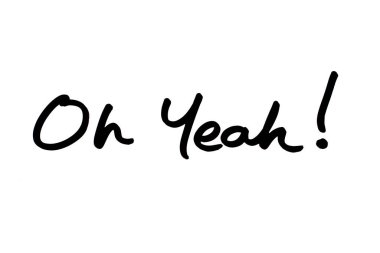 Evet! Beyaz bir arkaplanda el yazısı.