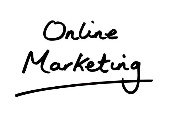 Online Marketing Handwritten White Background — Stock Photo, Image