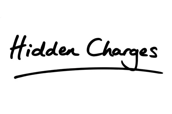 Hidden Charges Handwritten White Background — Stock Photo, Image